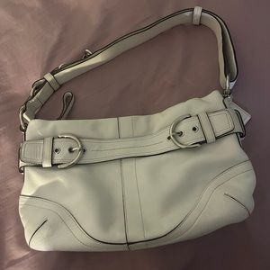 White Leather Coach Purse